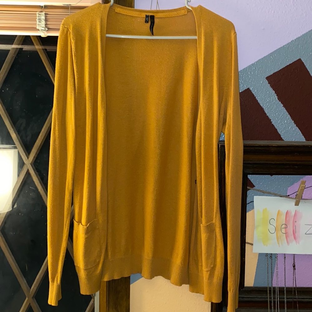 Mustard yellow cardigan